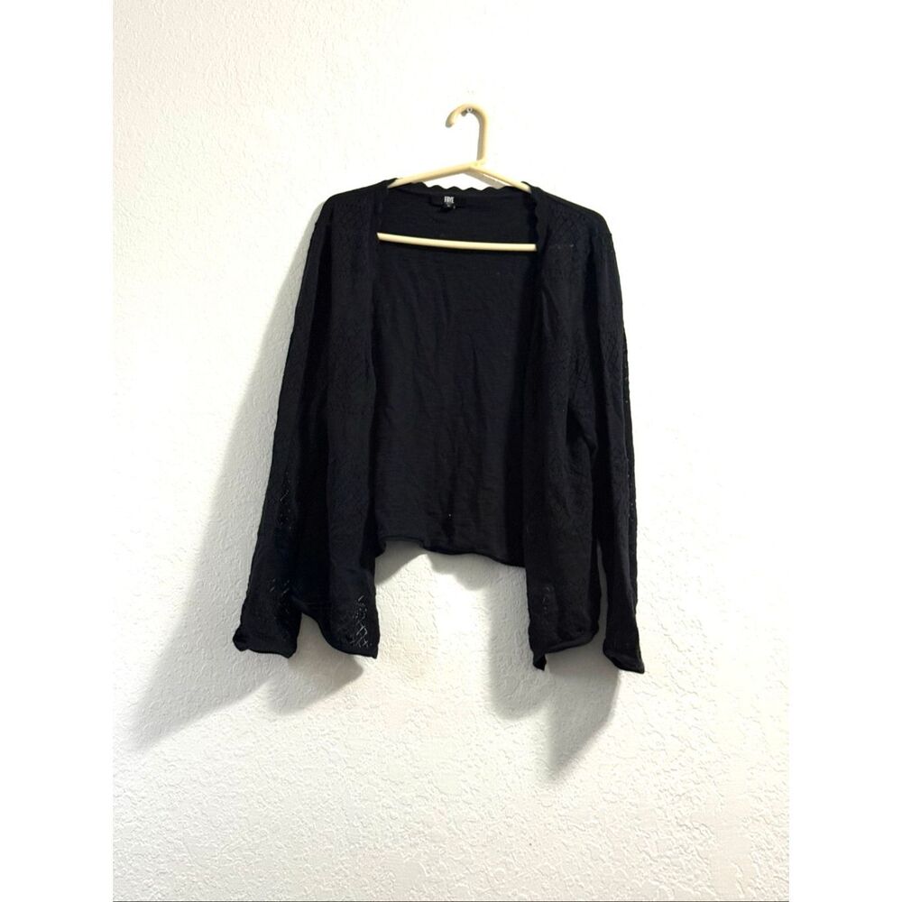 Frye Pointelle Knit Cotton Cardigan - Sz XL - Cottagecore grannycore sweater
